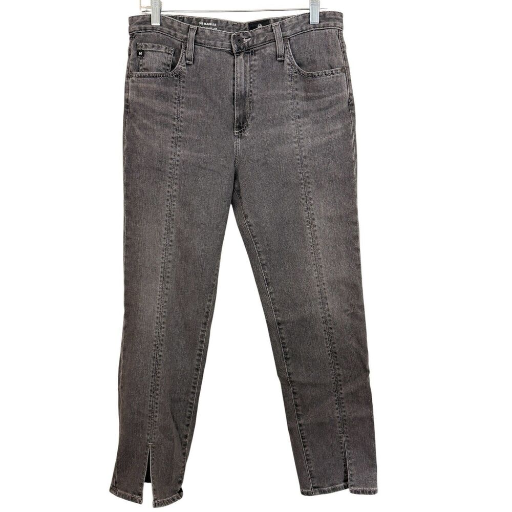 AG Adriano Goldschmied Jeans Womens Sz 30R Isabelle Gray High Rise Straight Crop